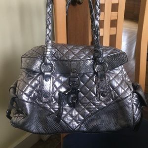 Francisco Biasia Metalic Quilted Leather Handbag